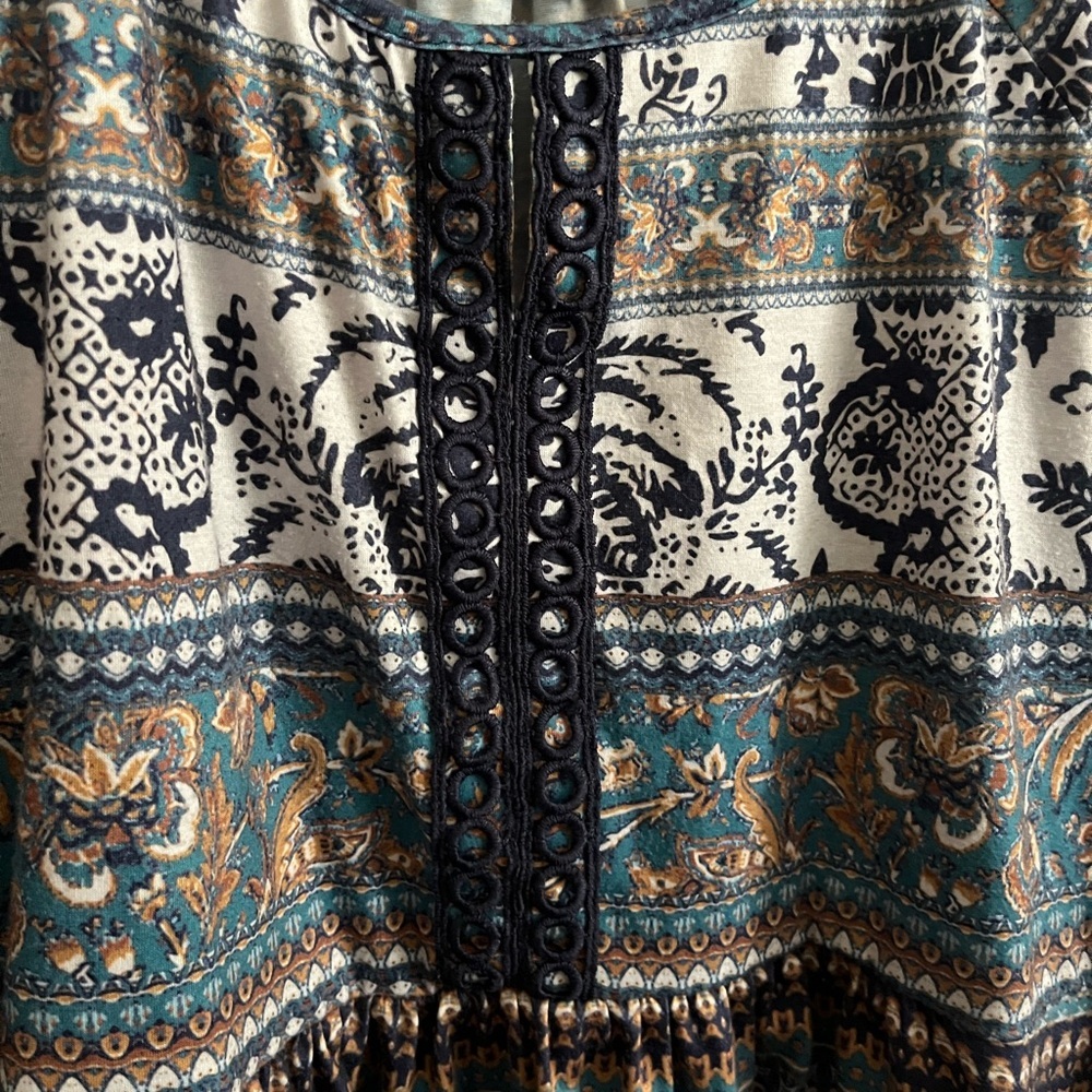 Multi Patterned Boho Blouse - Picture 2 of 8